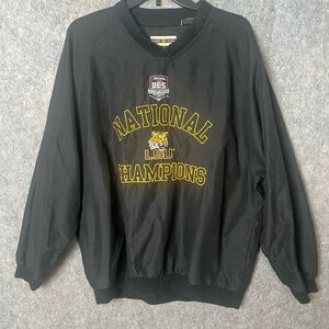 North End Large LSU Tigers 2008 BCS National Champions embroidered V-neck jacket